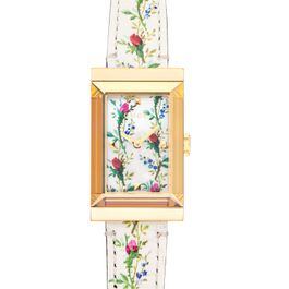 G Frame Mother of Pearl Floral Dial Ladies Watch