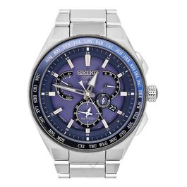 Astron Eco Drive Black Dial Titanium Men s Watch