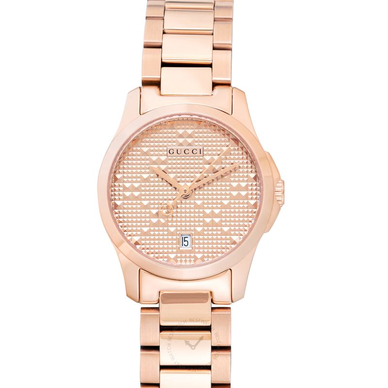 Womens rose gold gucci watch