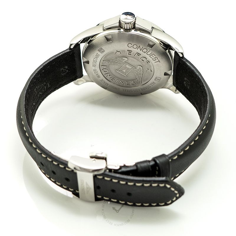 Conquest GMT Automatic Black Dial Men s Watch