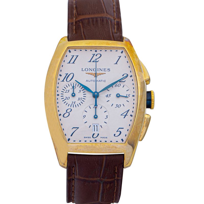 Longines evidenza Automatic Silver Dial 18kt Yellow Gold Men s Watch