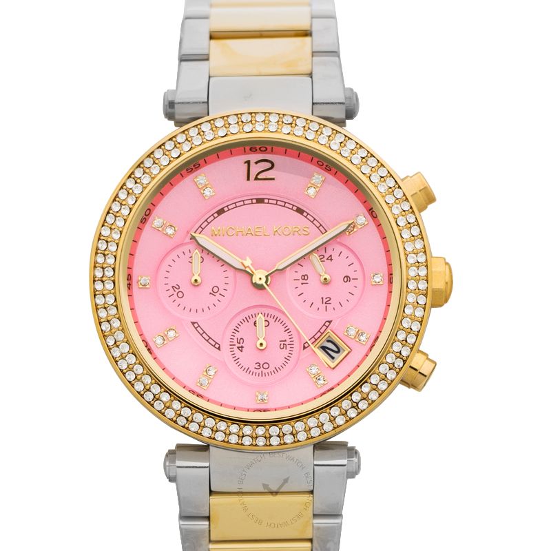 michael kors pink dial watch