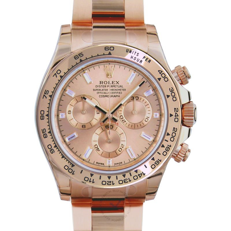 Rolex Cosmograph Daytona 116505A/Pink with Baguette