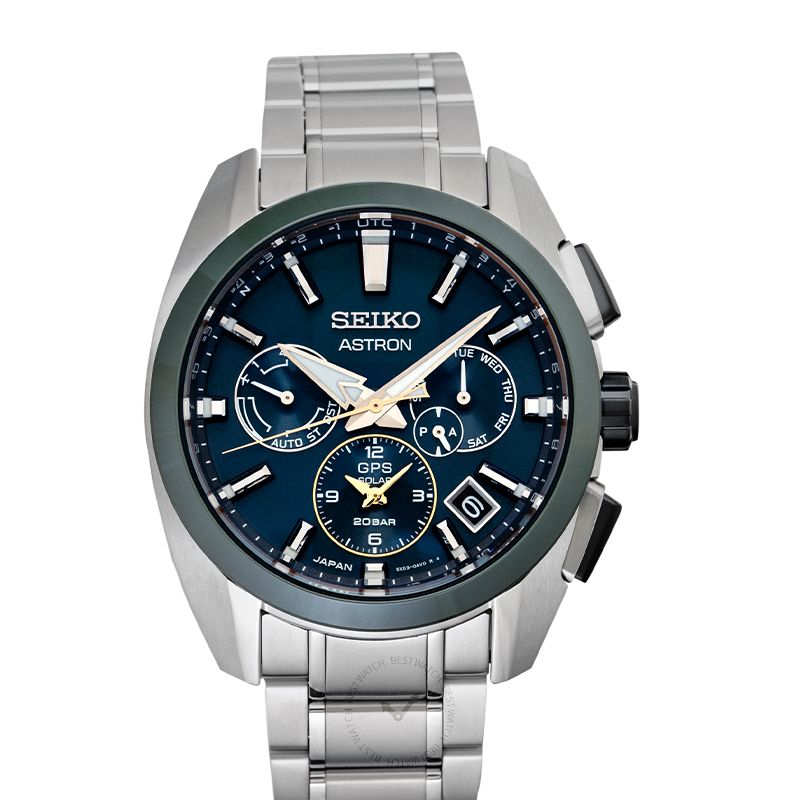 Astron Quartz Green Dial Titanium Men's Watch