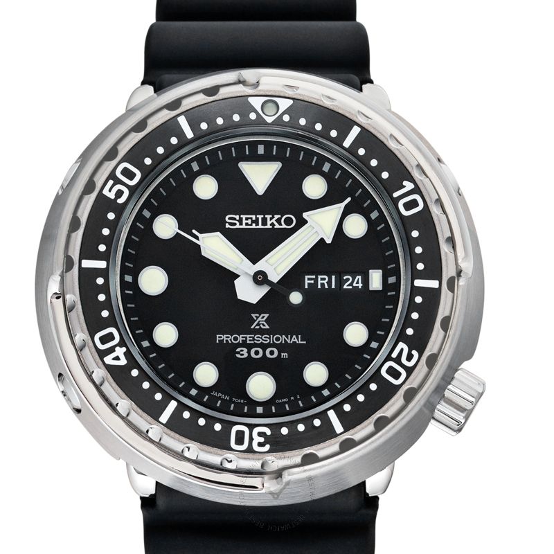 Prospex Quartz Black Dial Stainless Steel Men s Watch